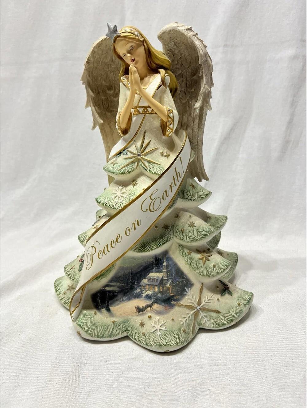 Thomas Kinkade Peace On Earth Angel Figurine “Sunday Evening Ride”
